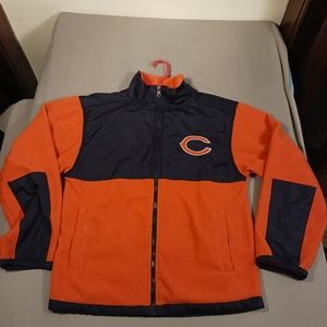 Chicago Bears NFL Team Apparel Orange Fleece Jacket Youth Large(12-14)